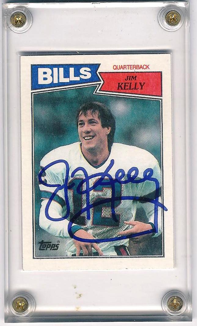 1987 Topps Jim Kelly Rookie Card Autographed!